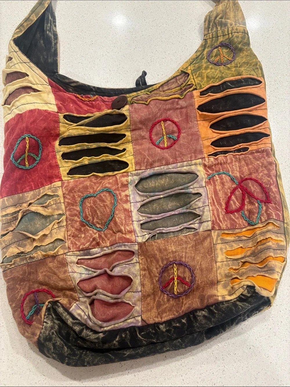 Bohemian Patchwork Multi‑Color Shoulder Bag